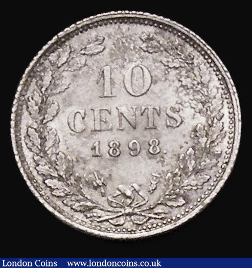London Coins : A179 : Lot 1198 : Netherlands 10 Cents 1898 KM119 Unc 