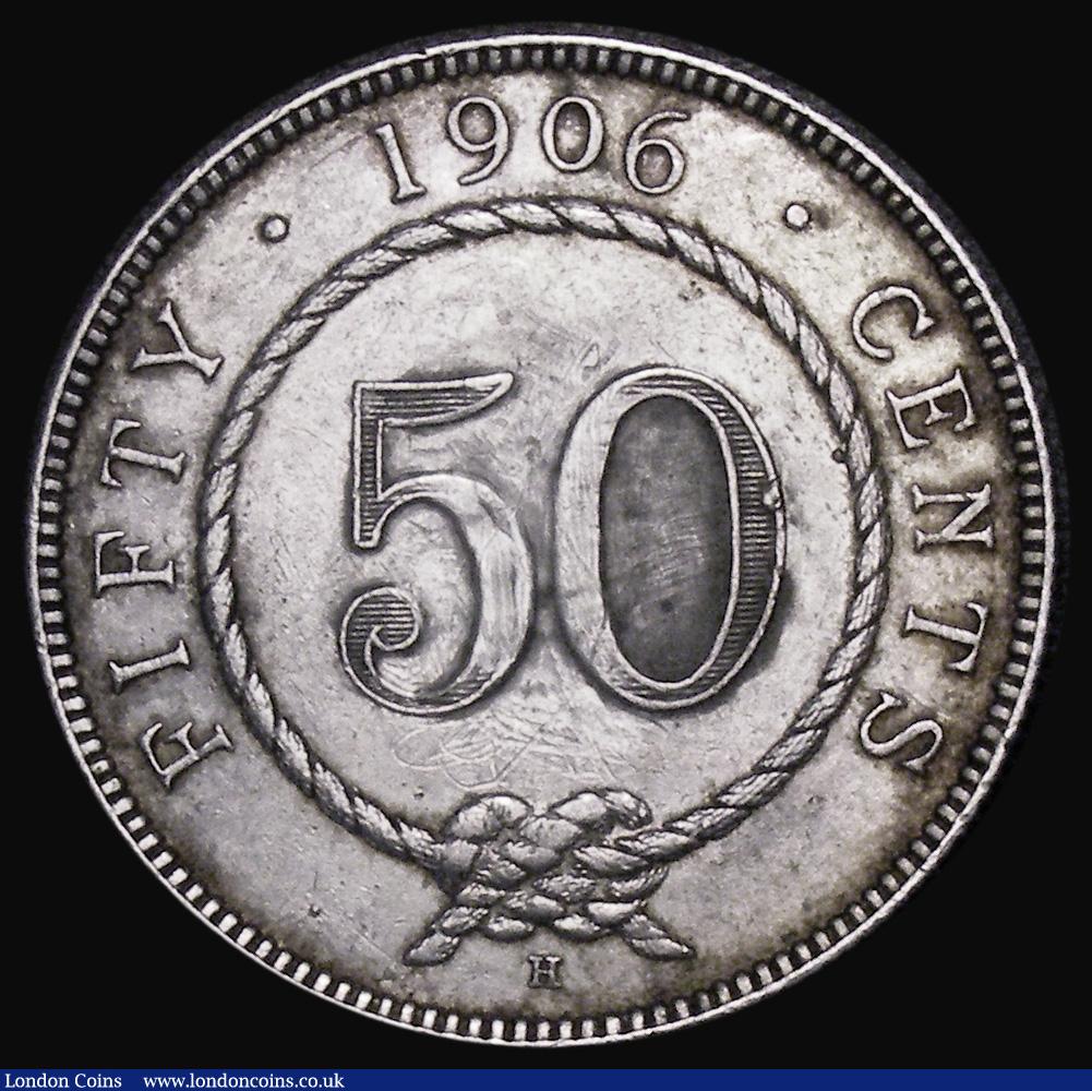 London Coins : A179 : Lot 1212 : Sarawak 50 Cents 1906H KM#11 VF but with some very heavy scratches on the 50 reverse