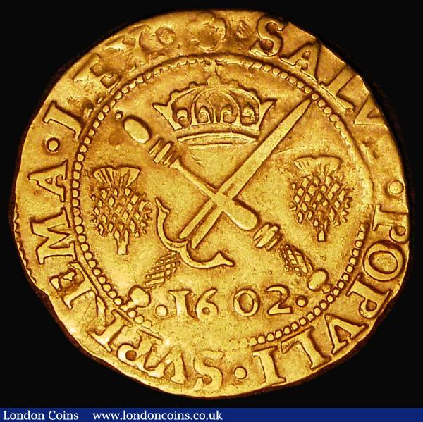 Scotland Sword and Sceptre piece James VI 1602 Eighth Coinage S.5460, 5.07 grammes, Fine/Good Fine and bold  : World Coins : Auction 179 : Lot 1220
