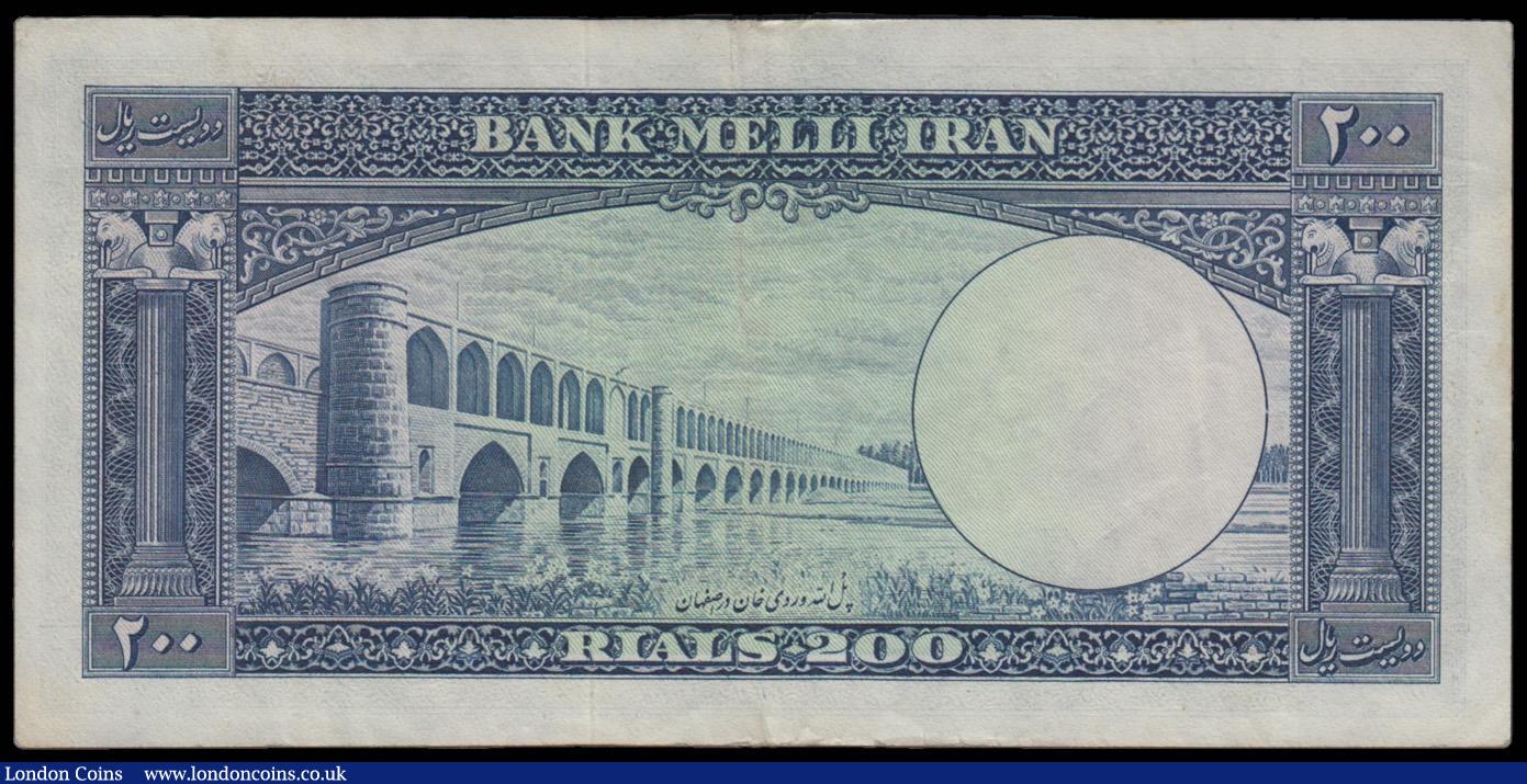 London Coins : A179 : Lot 146 : Iran 200 Rials SH1330 (1951) Pick 58 EF