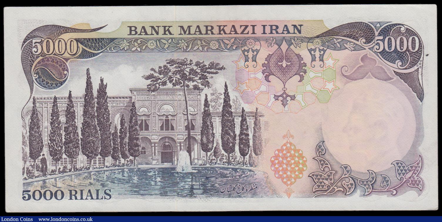 London Coins : A179 : Lot 152 : Iran 5,000 Rials (1974) signature 16 Pick 106b Unc