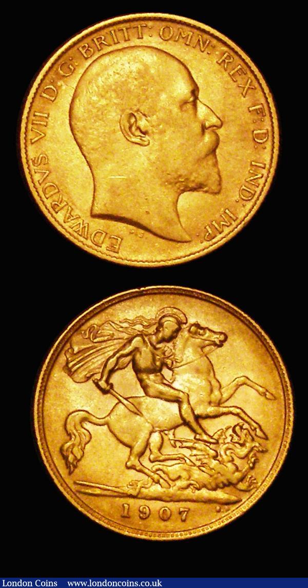 Half Sovereigns (2) 1907 Marsh 510, S.3974B NVF,  1908 Marsh 511, S.3974B VF/NVF : English Coins : Auction 179 : Lot 1719