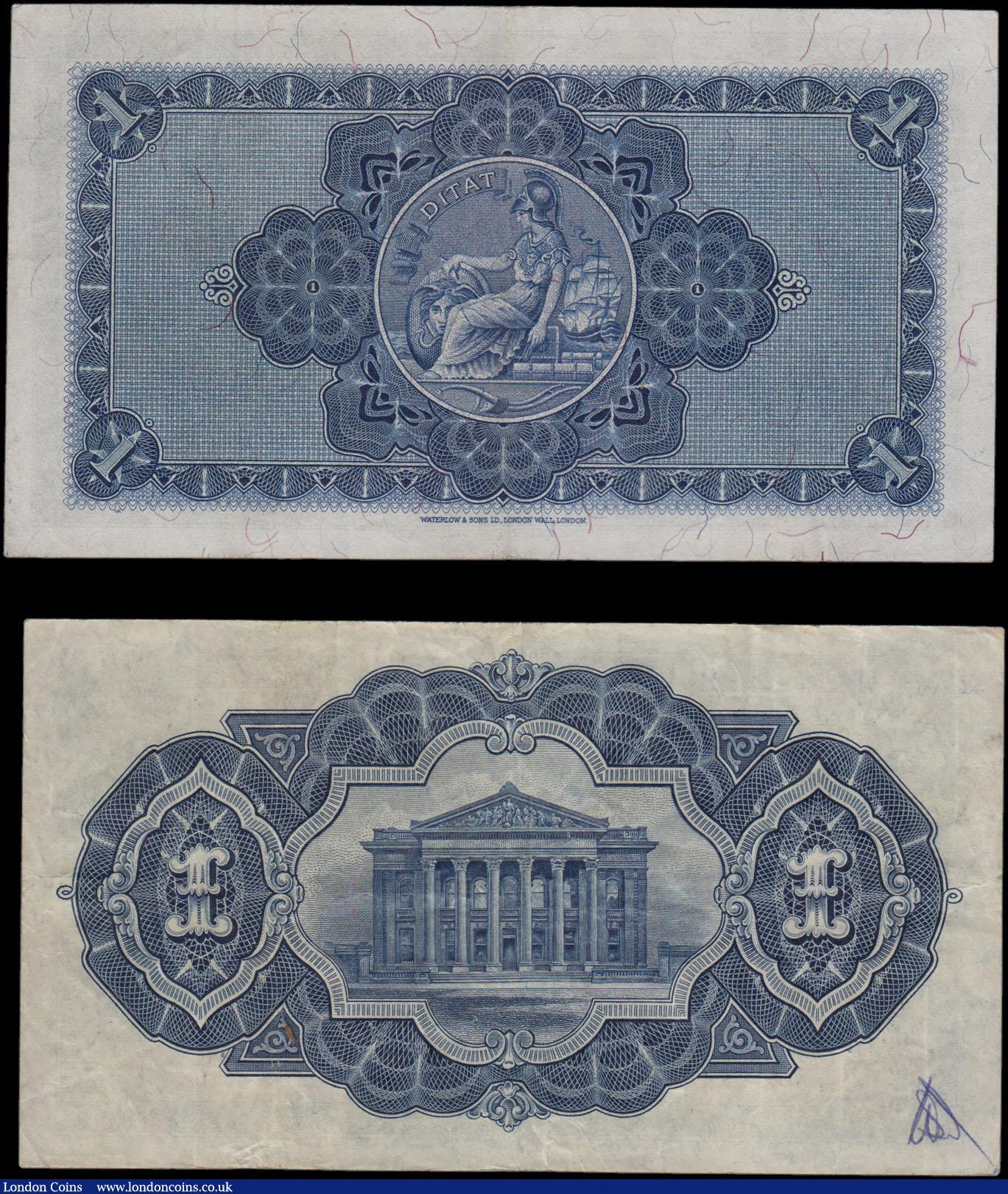 London Coins : A179 : Lot 191 : Scotland 1 Pounds (2) comprising The British Linen Bank Pick 157c (PMS BL65c, BY SC205b) post war da...
