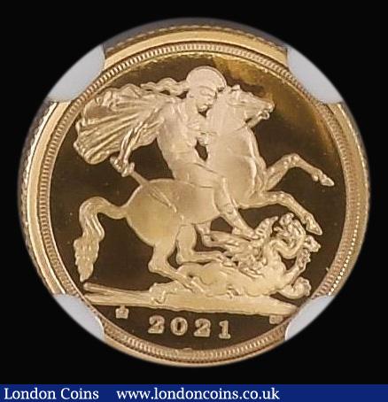 London Coins : A179 : Lot 1921 : Quarter Sovereign 2021 Queen Elizabeth II 95th Birthday, with 95 in crown Privy Mark S.SA3C Gold Pro...