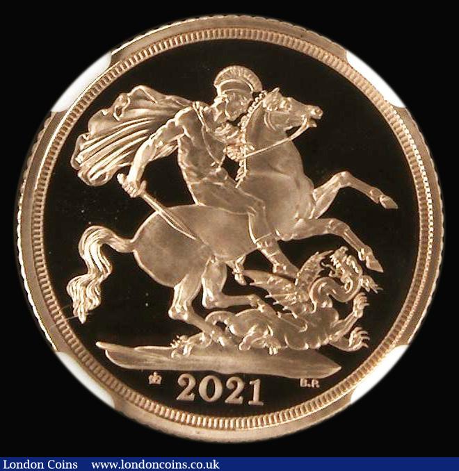 London Coins : A179 : Lot 2191 : Sovereign 2021 Queen Elizabeth II 95th Birthday, with 95 in crown Privy Mark S.SC9M Gold Proof in an...