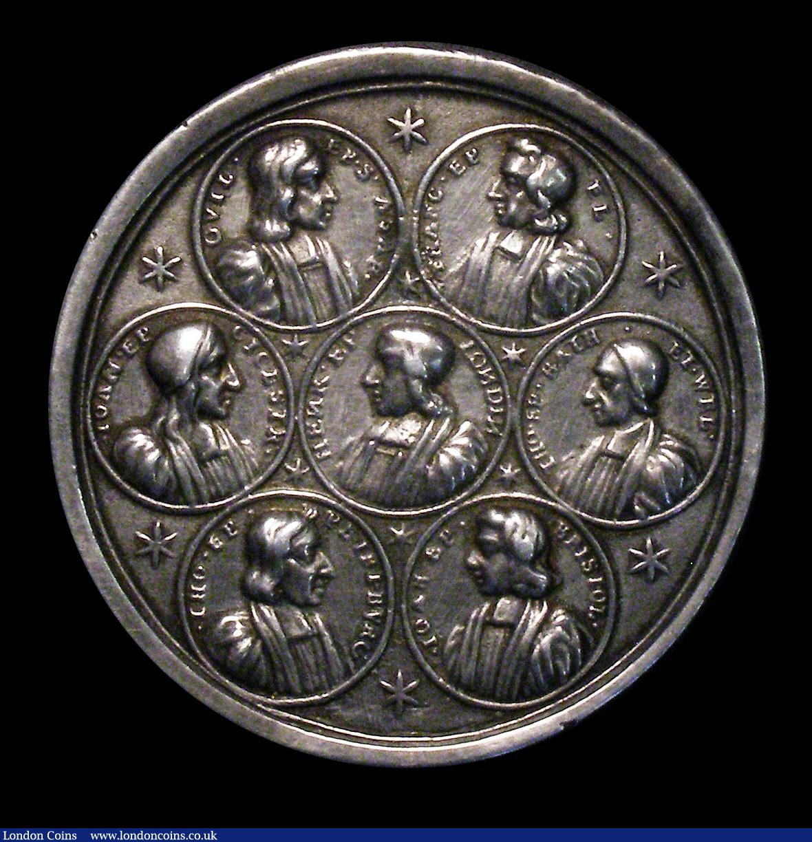 London Coins : A179 : Lot 849 : Archbishop Sancroft and the Bishops 1688 Eimer 288b (cast, 50mm diameter with plain edge) Obverse: B...