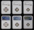 London Coins : A179 : Lot 1418 : Proof Set 1936 V.I.P a six coin silver set encapsulated by NGC Crown PF64, Halfcrown PF65, Florin PF...