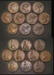 London Coins : A179 : Lot 2392 : Halfpennies (20) 1799 5 Incuse Gunports Fine, 1806 Good Fine, 1807 VG/Near Fine, 1826 Fine, 1827 Nea...