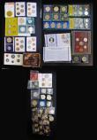 London Coins : A179 : Lot 680 : A mixed group including several GB flat pack proof sets, Japan Mint Set 1970 in the white wallet, ot...