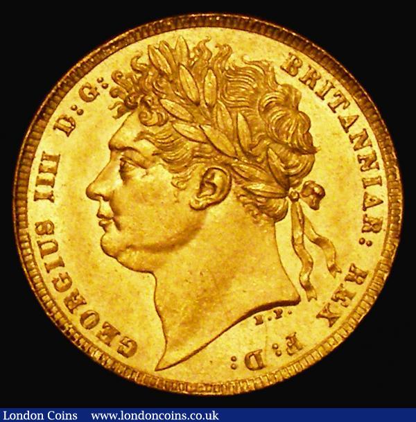 Sovereign 1821 Marsh 5, S.3800 EF the surfaces with hairlines, the edge with signs of a skilful edge repair below the bust : English Coins : Auction 180 : Lot 1775
