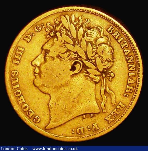 Sovereign 1824 Marsh 8, S.3800 VG or slightly better : English Coins : Auction 180 : Lot 1779