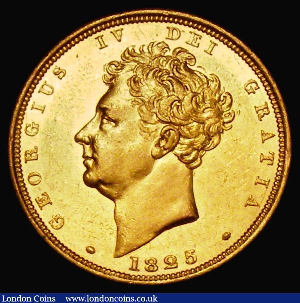 Sovereign 1825 Bare Head, Marsh 10, S.3801, NEF with some contact marks and small rim nicks : English Coins : Auction 180 : Lot 1780