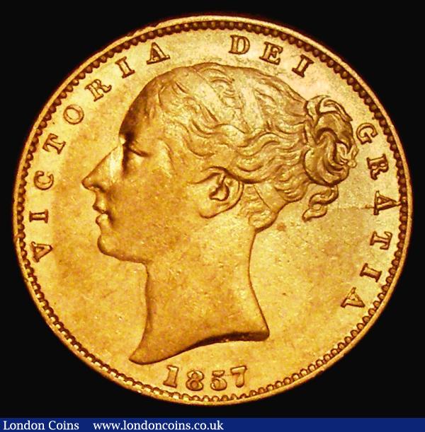 Sovereign 1857 Marsh 40, S.3852D, VF/GVF : English Coins : Auction 180 : Lot 1814