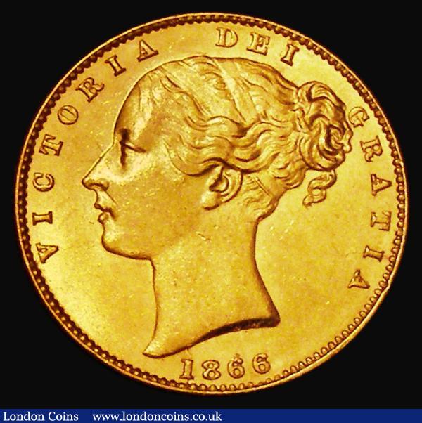 Sovereign 1866 Marsh 51, S.3853, Die Number 27, EF/GEF : English Coins : Auction 180 : Lot 1823