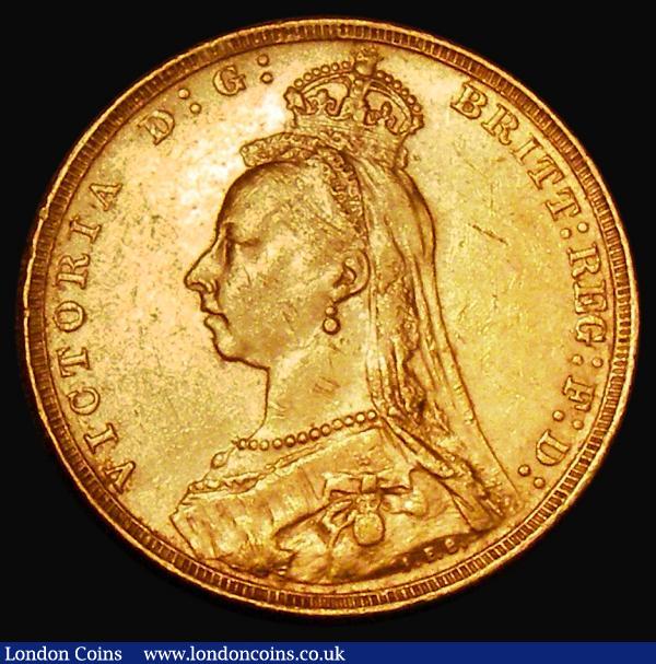 Sovereign 1890 Second legend, G: of D:G: closer to the crown, S.3866B, DISH L13, NVF/VF : English Coins : Auction 180 : Lot 1872
