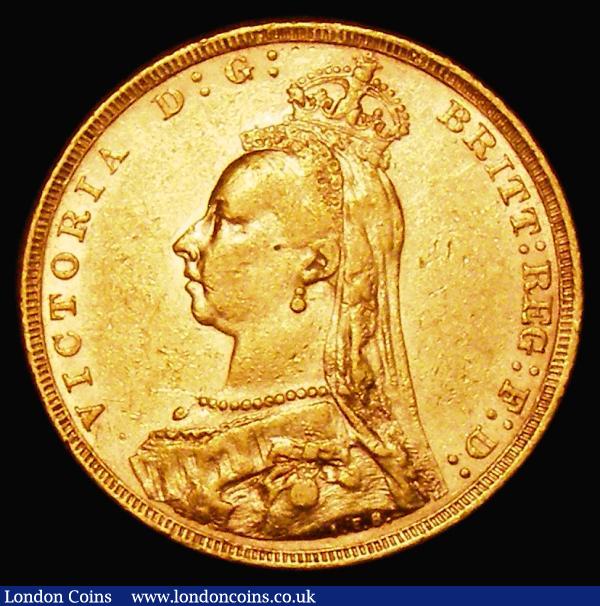 Sovereign 1890M Second legend, G: of D:G: closer to the crown Marsh 134, S.3867B, DISH M14, Good Fine/NVF : English Coins : Auction 180 : Lot 1873