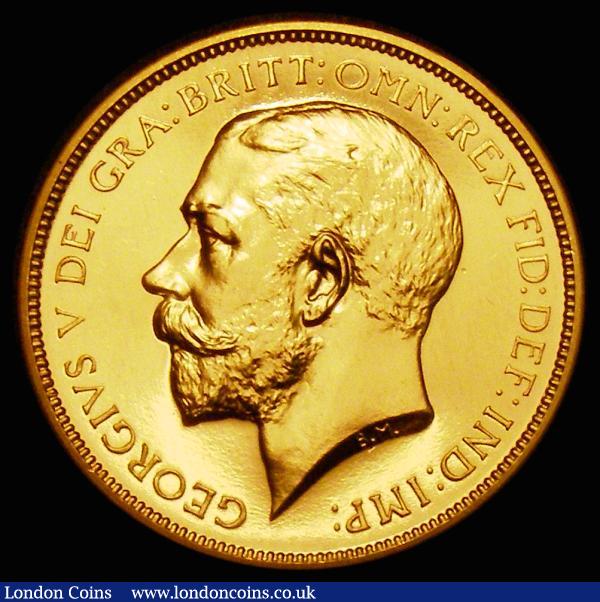 Two Pounds 1911 Proof S.3995 The obverse with a light handling mark and a small contact mark behind the bust, the reverse with very minor hairlines, retaining considerable mint lustre and brilliance, nFDC, the only George V Gold Two Pounds issue and always sought after : English Coins : Auction 180 : Lot 2027