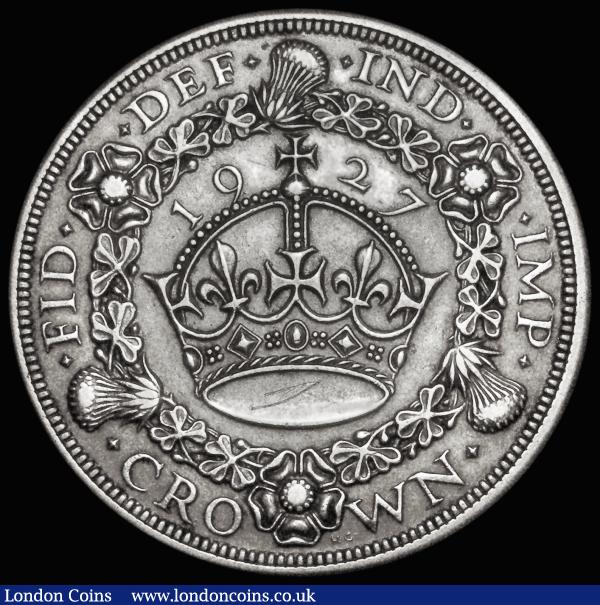Crown 1927 Proof ESC 367, Bull 3631 Fine/Good Fine with a scratch on the crown : English Coins : Auction 180 : Lot 1255