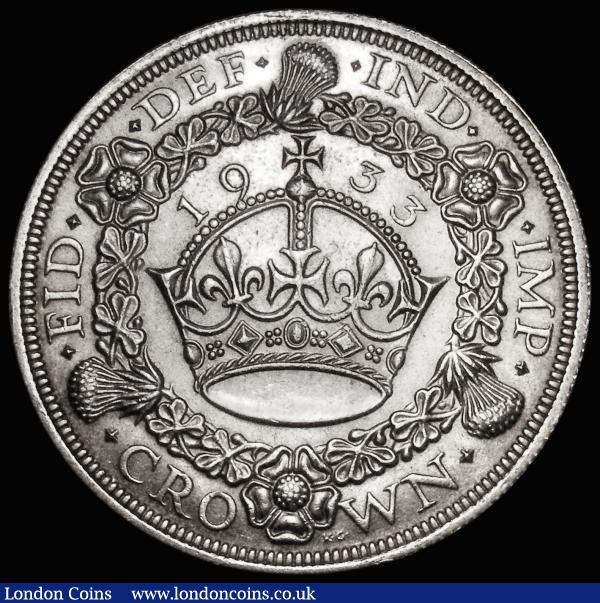 Crown 1933 ESC 373, Bull 3644 GEF : English Coins : Auction 180 : Lot 1271