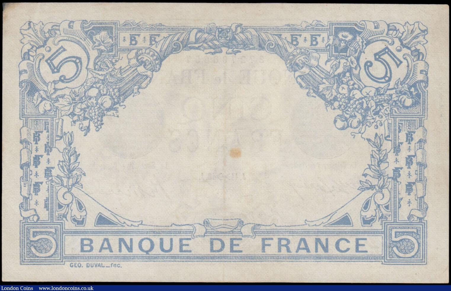 London Coins : A180 : Lot 142 : France 5 Francs Pick 70 (Fayette F2.45) month in date with signs from the zodiac 14th November (Sagi...