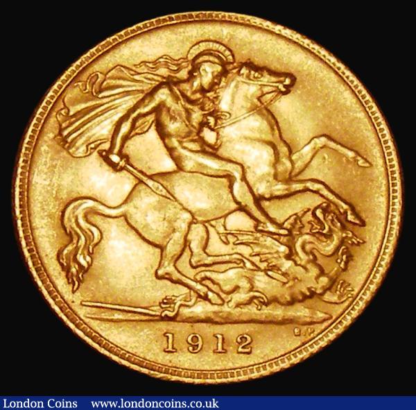 Half Sovereign 1912 Marsh 527, S.4006, NEF/GVF : English Coins : Auction 180 : Lot 1497