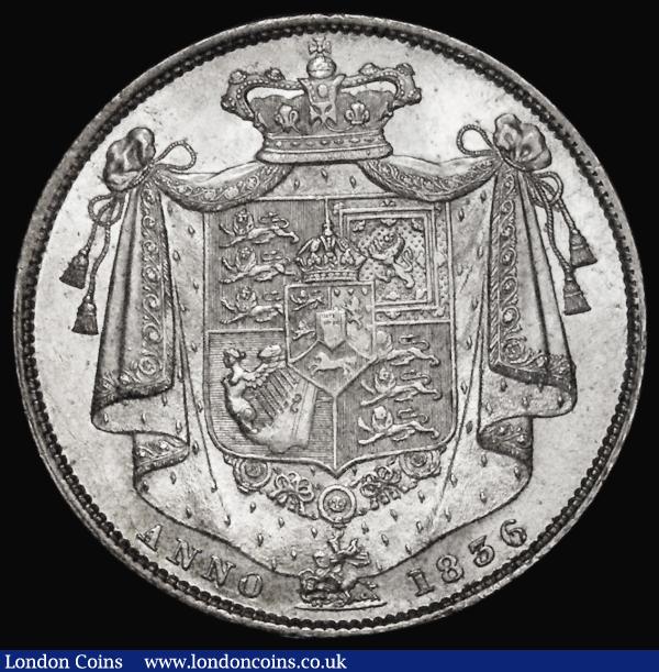 Halfcrown 1836 ESC 666, Bull 2482 bright UNC or near so : English Coins : Auction 180 : Lot 1551