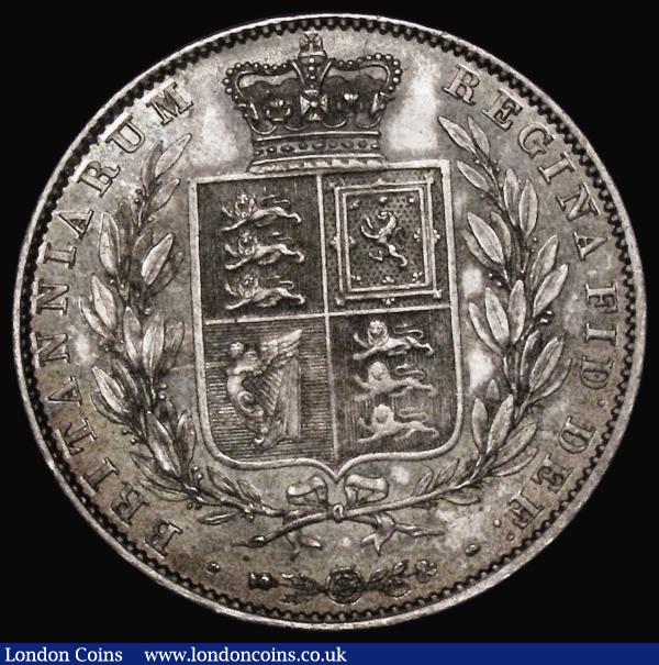 Halfcrown 1845 ESC 679, Bull 2722 richly toned Unc : English Coins : Auction 180 : Lot 1554