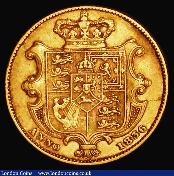 Sovereign 1836 Marsh 20, S.3829B Fine, the reverse slightly better, the obverse with some thin scratches in the field : English Coins : Auction 180 : Lot 1787