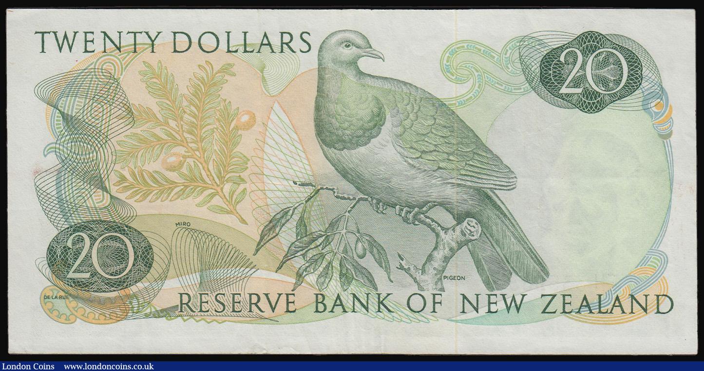 London Coins : A180 : Lot 197 : New Zealand Twenty Dollars Hardie (1977) Pick 167d VF