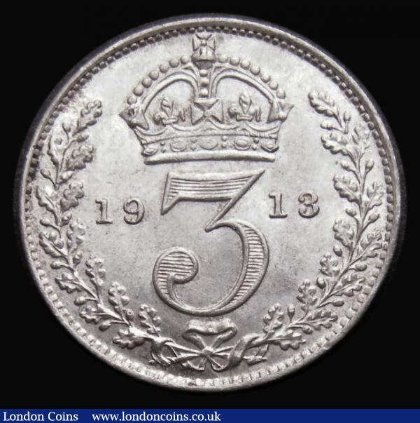 Threepence 1913 Choice Unc and graded 82 by CGS : English Coins : Auction 180 : Lot 1994
