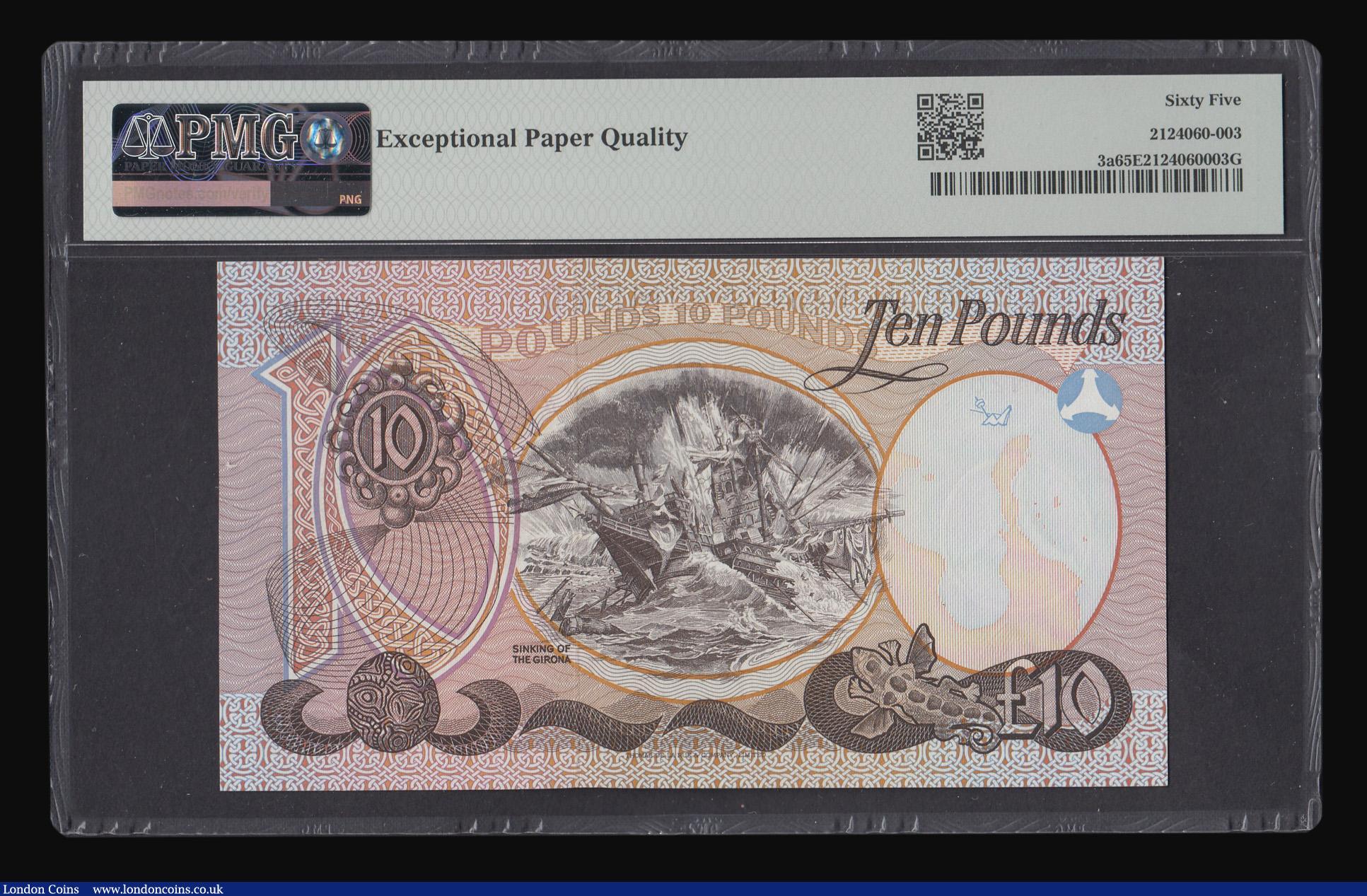 London Coins : A180 : Lot 200 : Northern Ireland, Allied Irish Banks Limited Ten Pounds 1.1.1982 issue, Serial No. RN 2866215, Pick ...