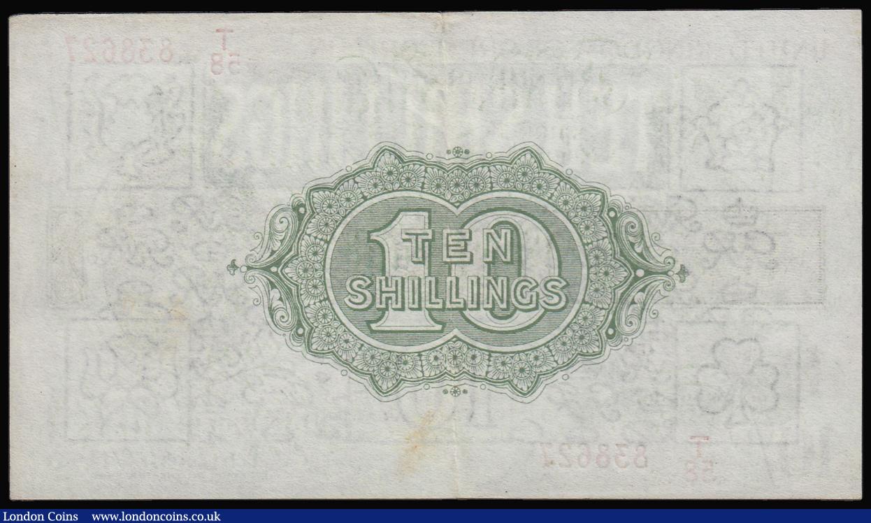 London Coins : A180 : Lot 38 : Ten Shillings Warren Fisher T33 issued 1927 T/58 838627, Northern Ireland in title, VF
