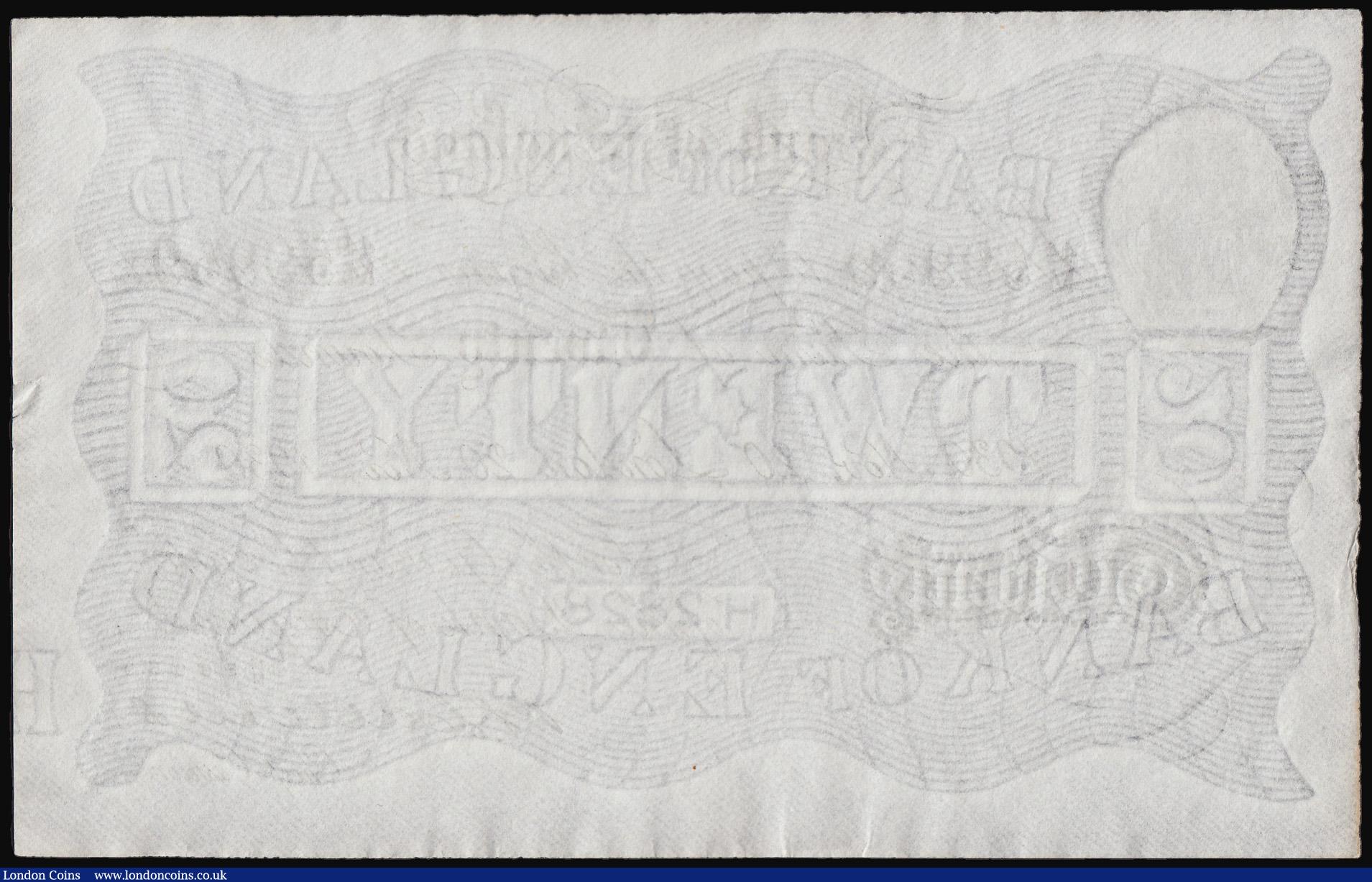 London Coins : A180 : Lot 66 : Twenty pounds Peppiatt German WW2 Bernhard forgery dated 20 Nov.1930 serial 44/M 59959, GVF