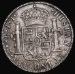 London Coins : A180 : Lot 1041 : Mexico Eight Reales 1818 JJ KM#102 Good Fine/NVF and nicely toned, the obverse with some weakness in...
