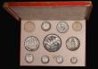 London Coins : A180 : Lot 1190 : Proof Set 1902 a part set (9 coins) Crown, Halfcrown, Florin, Shilling, Sixpence and Maundy Set, UNC...