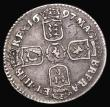 London Coins : A180 : Lot 1733 : Sixpence 1697 Second Bust, Later Harp, Small Crowns, ESC 1564, Bull 1224, Near Fine/Bold Fine, the o...
