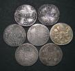 London Coins : A180 : Lot 2205 : Sixpences (7) 1696 First Bust, Early Harp, Large Crowns ESC 1533, Bull 1202, VG, 1696N First Bust, E...