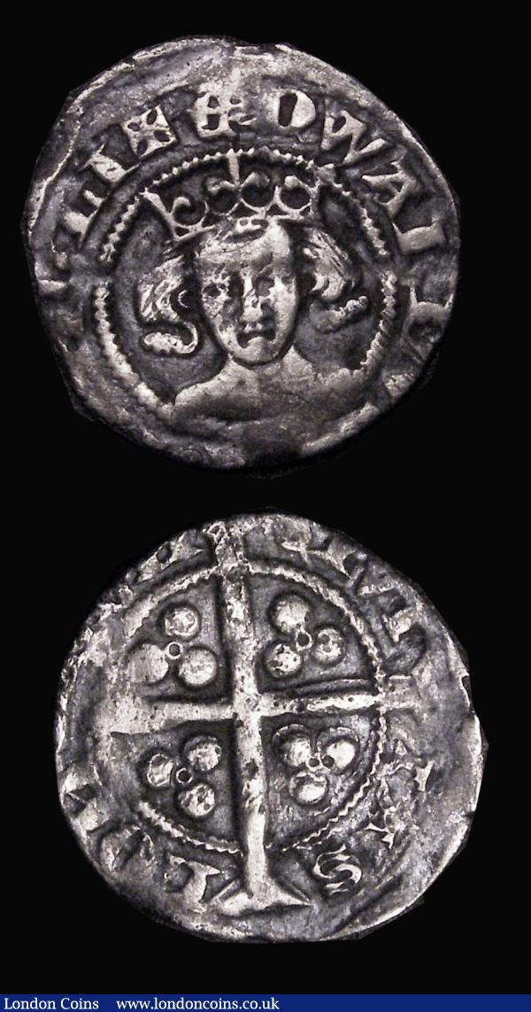 Groats (2) Edward III Pre-Treaty period, London Mint, unbarred N's in LONDON, series G, Reverse with Annulet in one quarter, CIVITAS with dots after T and A, S.1570, 4.42 grammes, VG/Near Fine possibly a detector find, Edward IV London Mint, Quatrefoils at neck, no eye, S.2000 mintmark Sun, 2.67 grammes, Fine with an edge crack, possibly a detector find : Hammered Coins : Auction 181 : Lot 1381