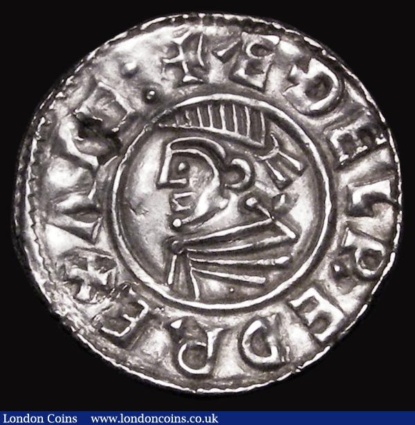 Penny Aethelred II Last Short Cross type, Lincoln Mint, moneyer Othbern, 1.30 grammes, S.1154 NEF with excellent portrait on a full round flan with some minor surface cracks : Hammered Coins : Auction 181 : Lot 1409