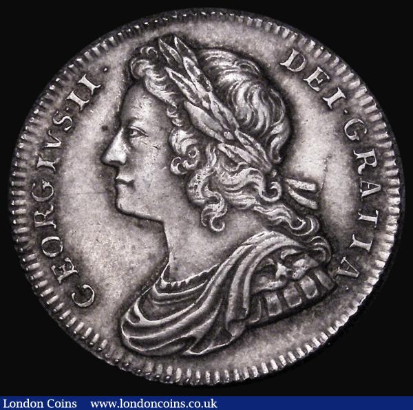 Shilling 1727 Roses and Plumes, George II, ESC 1190, Bull 1695 GVF/NEF and attractively toned : English Coins : Auction 181 : Lot 1972