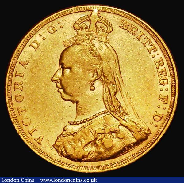 Sovereign 1887M Jubilee Head, First legend, D:G: further from the crown, S.3867A, Marsh 131D, DISH M7, Good Fine/NVF : English Coins : Auction 181 : Lot 2197