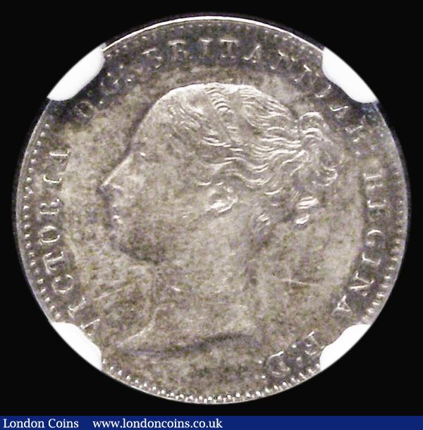 Threepence 1853 ESC 2060, Bull 3384, in an NGC holder and graded MS63 (states Maundy on the holder) : English Coins : Auction 181 : Lot 2312
