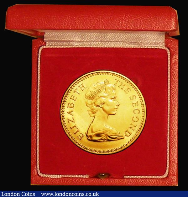 Rhodesia Five Pounds 1966 Gold Proof KM#7 FDC in the SAM red presentation box : World Cased : Auction 181 : Lot 661