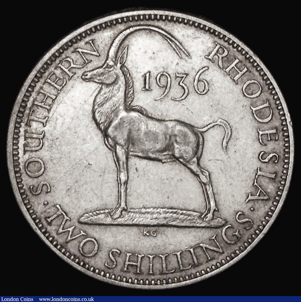 London Coins : A181 : Lot 1171 : Southern Rhodesia Two Shillings 1936 EF or near so