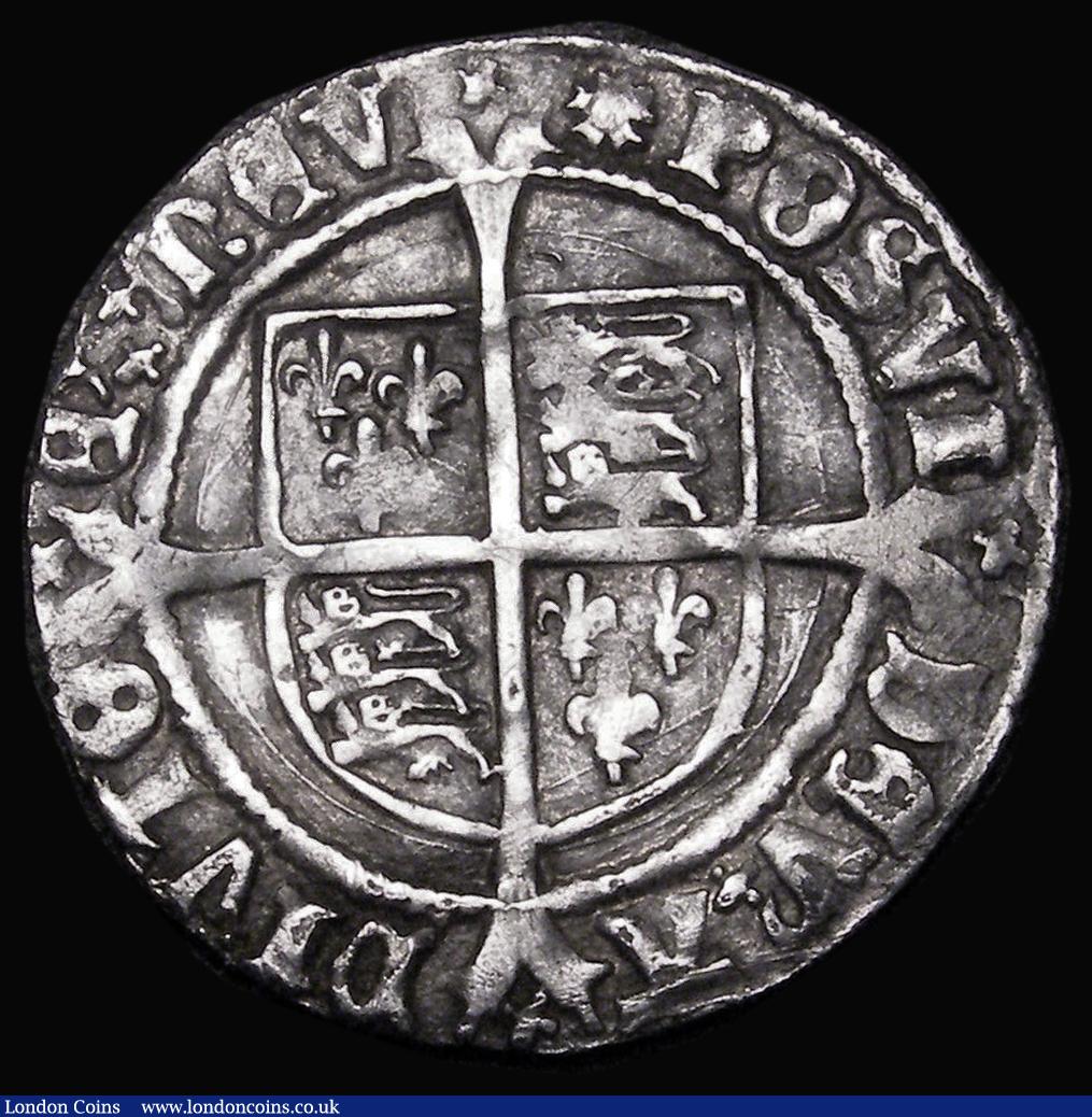 London Coins : A181 : Lot 1374 : Groat Henry VIII Second Coinage, Laker Bust D, S.2337E mintmark Rose, 2.78 grammes, Good Fine