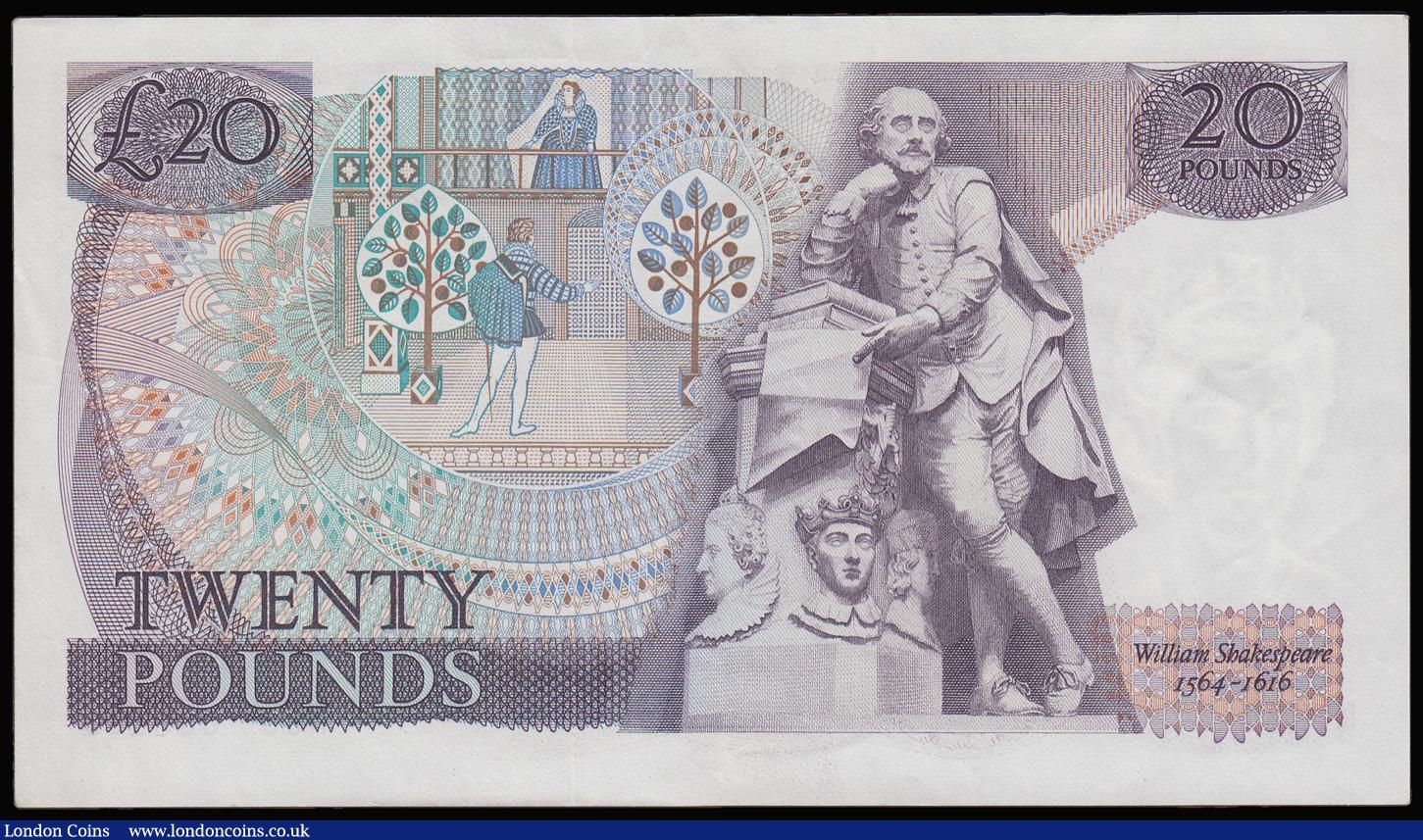 London Coins : A181 : Lot 139 : Twenty Pounds Page B328 First Series A60 603980 GEF-AU