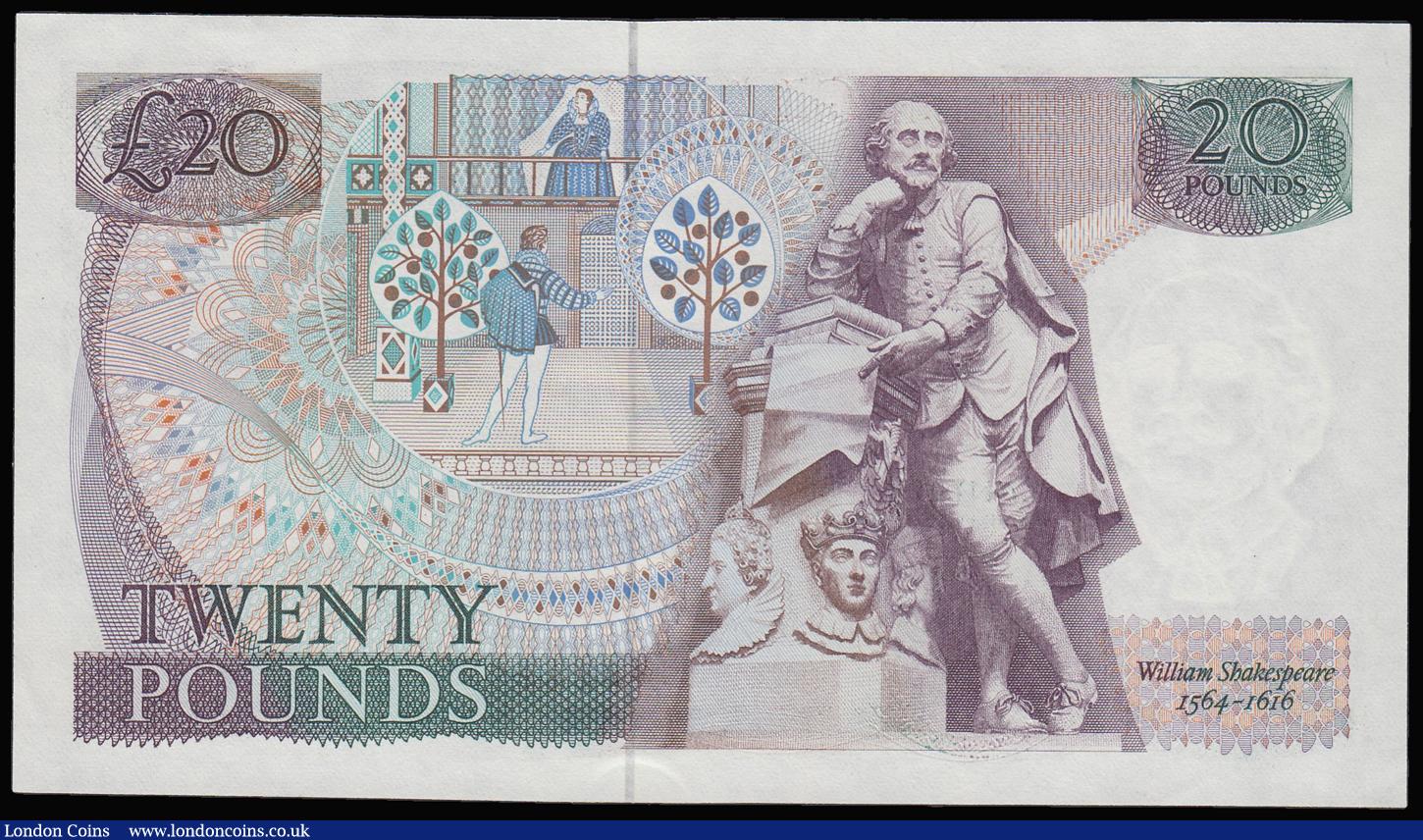 London Coins : A181 : Lot 149 : Twenty Pounds Somerset B351 issued 1984 Shakespeare reverse, 03D 381194, UNC