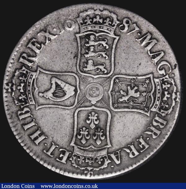 Crown 1687 Second Bust. TERTIO edge, ESC 78, Bull 743 Good Fine, the reverse with some haymarking, overall an even and pleasing example  : English Coins : Auction 181 : Lot 1525