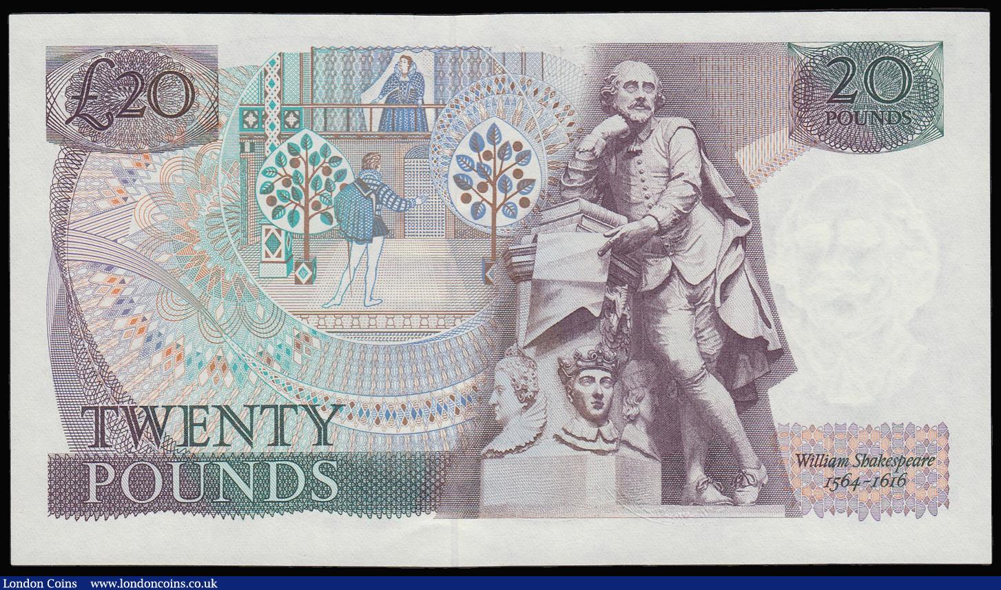 London Coins : A181 : Lot 155 : Twenty Pounds Gill B355 issued 1988 first series 07L 868221 UNC