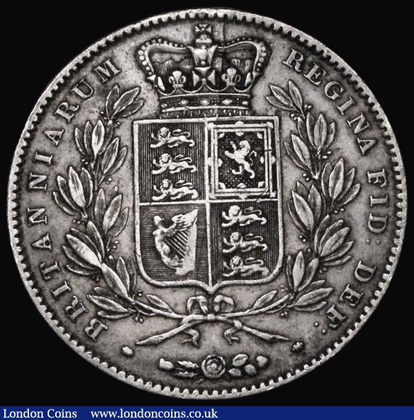 Crown 1844 Cinquefoil stops on edge, ESC 281, Bull 2562, Good Fine : English Coins : Auction 181 : Lot 1557